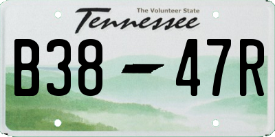 TN license plate B3847R