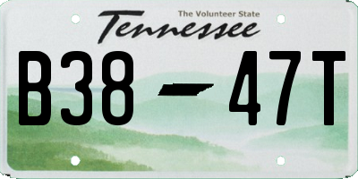 TN license plate B3847T
