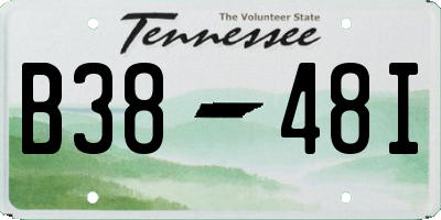 TN license plate B3848I