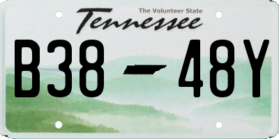 TN license plate B3848Y