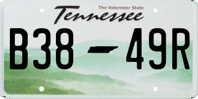 TN license plate B3849R