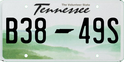 TN license plate B3849S