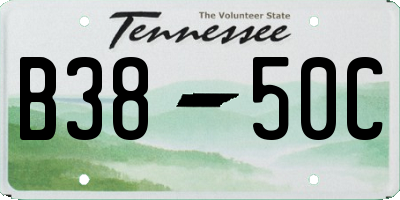 TN license plate B3850C