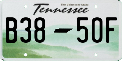 TN license plate B3850F
