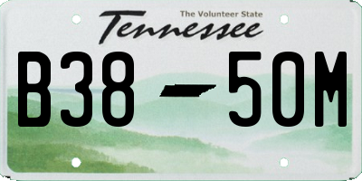 TN license plate B3850M