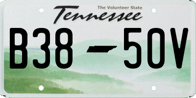 TN license plate B3850V