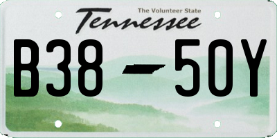 TN license plate B3850Y