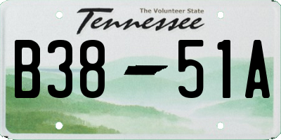TN license plate B3851A