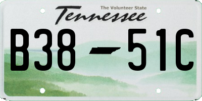TN license plate B3851C