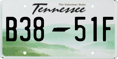 TN license plate B3851F