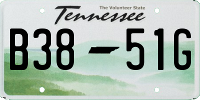 TN license plate B3851G