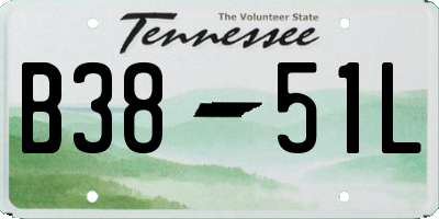 TN license plate B3851L