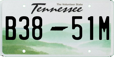 TN license plate B3851M