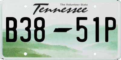 TN license plate B3851P