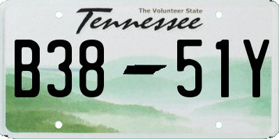 TN license plate B3851Y