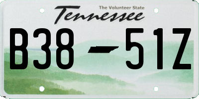 TN license plate B3851Z