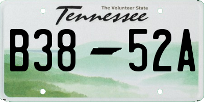 TN license plate B3852A