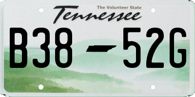 TN license plate B3852G