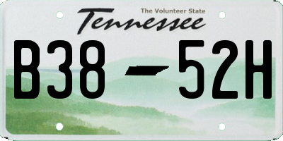 TN license plate B3852H