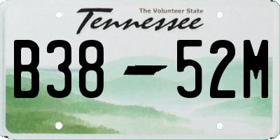 TN license plate B3852M