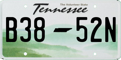 TN license plate B3852N