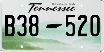 TN license plate B3852O