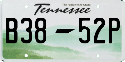 TN license plate B3852P