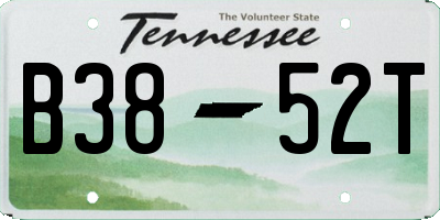 TN license plate B3852T