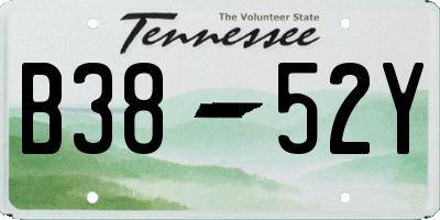 TN license plate B3852Y