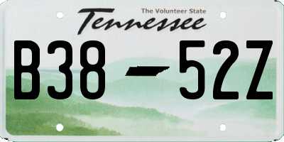 TN license plate B3852Z