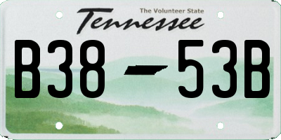 TN license plate B3853B