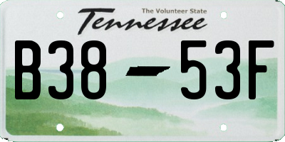TN license plate B3853F