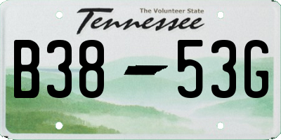 TN license plate B3853G
