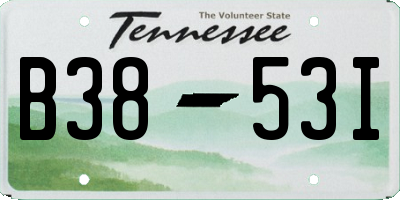 TN license plate B3853I