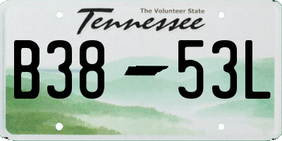 TN license plate B3853L