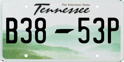 TN license plate B3853P