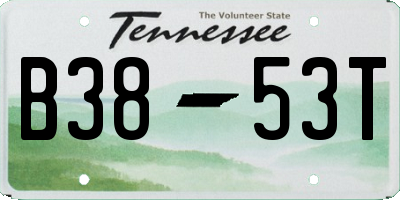 TN license plate B3853T