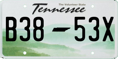 TN license plate B3853X