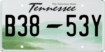 TN license plate B3853Y