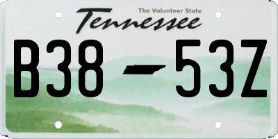TN license plate B3853Z