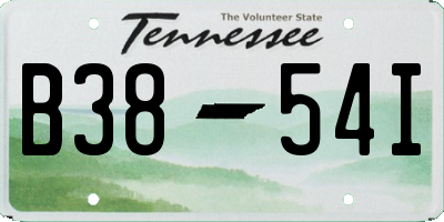 TN license plate B3854I