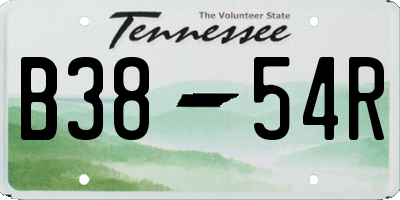 TN license plate B3854R