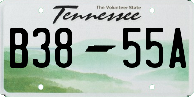 TN license plate B3855A