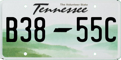 TN license plate B3855C