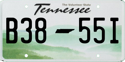 TN license plate B3855I