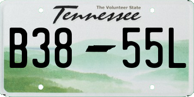 TN license plate B3855L