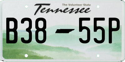 TN license plate B3855P