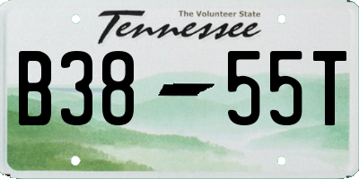 TN license plate B3855T
