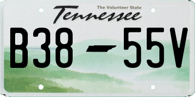 TN license plate B3855V