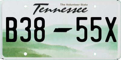 TN license plate B3855X
